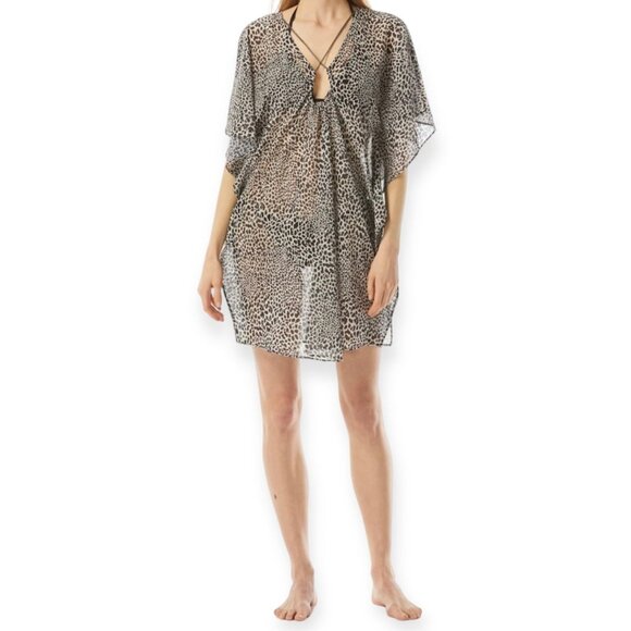 MICHAEL Michael Kors Women's Caftan Batwing Sleeves Swim Cover-Up - Picture 1 of 6